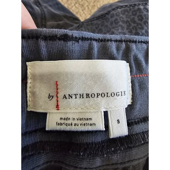 Anthropologie Nomad Joggers Gray Plaid Leopard Print Drawstring Women Size Small - Picture 4 of 6